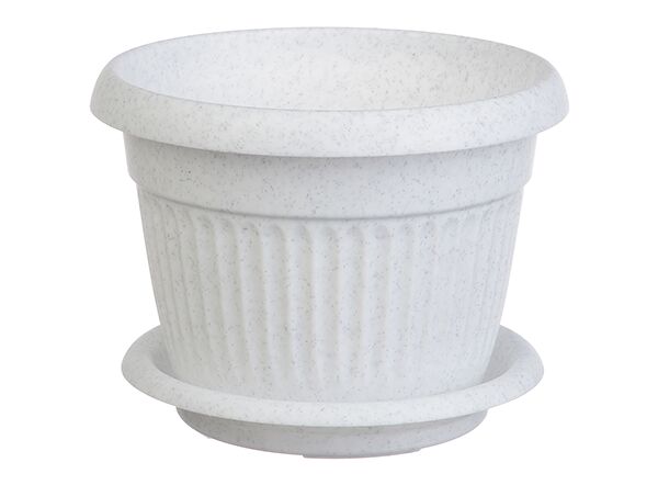 Горшок для цветов пластик 1,4л мраморный Ливия