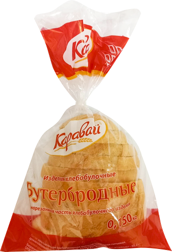 Изделия хлебобулочные КАРАВАЙ Бутербродные, 150г