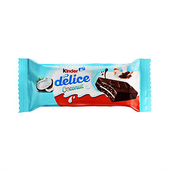 Пирожное бисквитное Kinder Delice Coconut с кокосовой начинкой 37г