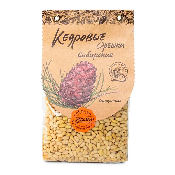 Орехи кедровые очищенные, «Кедровый бор», 500 г
