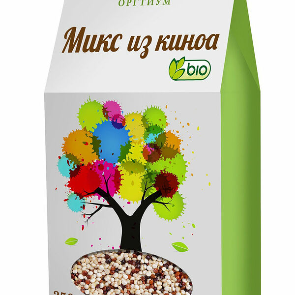 Крупа Оргтиум Киноа трёхцветная (белая, чёрная, красная)
