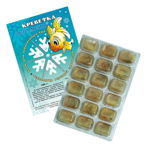 Корм для рыб КАРДИНАЛ Креветка мороженая