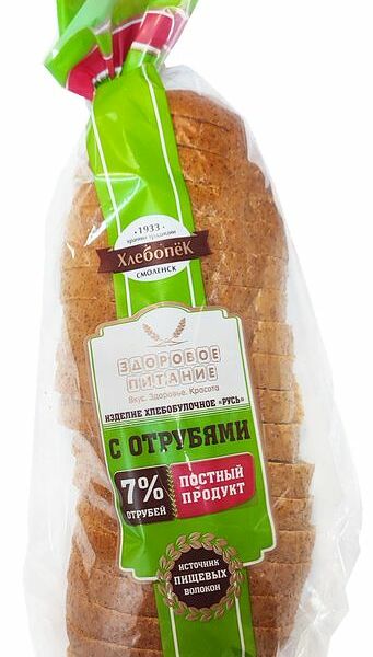 Изделие хлебобулочное ХЛЕБОПЕК Русь с отрубями нарезанное в упаковке 300г