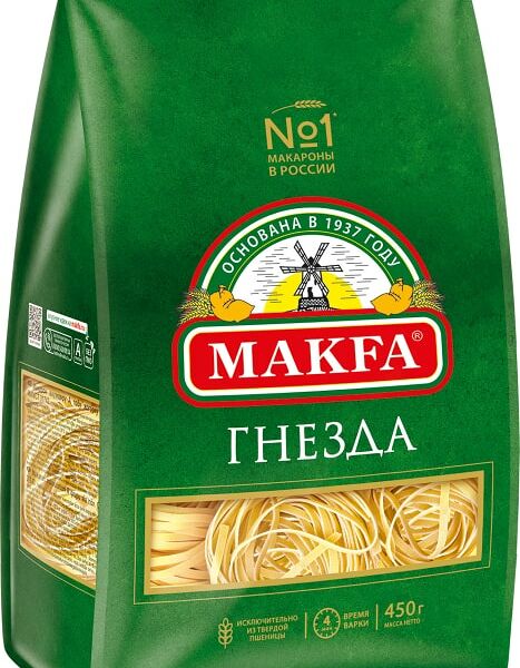 Макароны Makfa Гнезда 450г