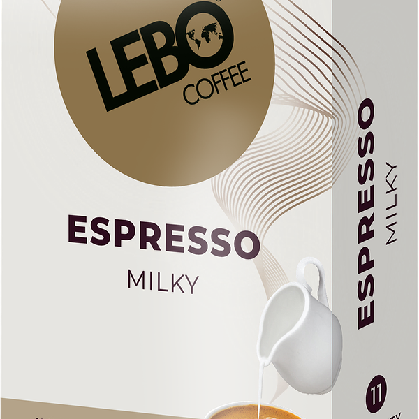 Кофе молотый в капсулах Lebo Espresso milky натуральный жареный, 10 капсул