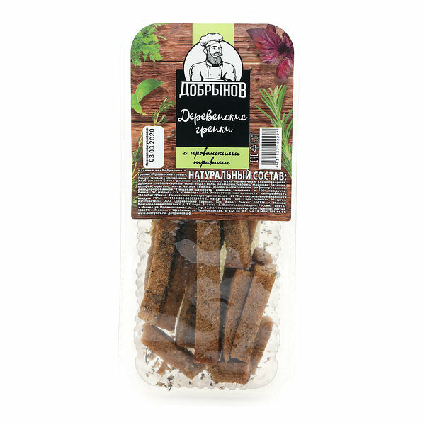 Палочки - гренки прованские травы ТМ Деревенские гренки