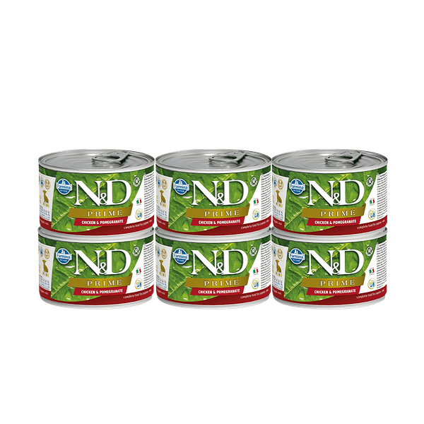 Корм для щенков FARMINA N&D Prime для мелких пород курица и гранат банка 140г (упаковка - 6 шт)