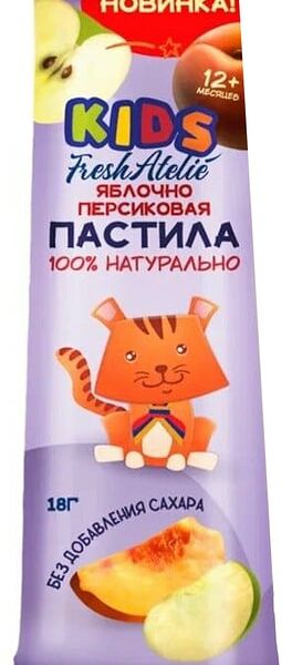 Пастила Fresh Atelie яблочно-персиковая с 12 месяцев 18г