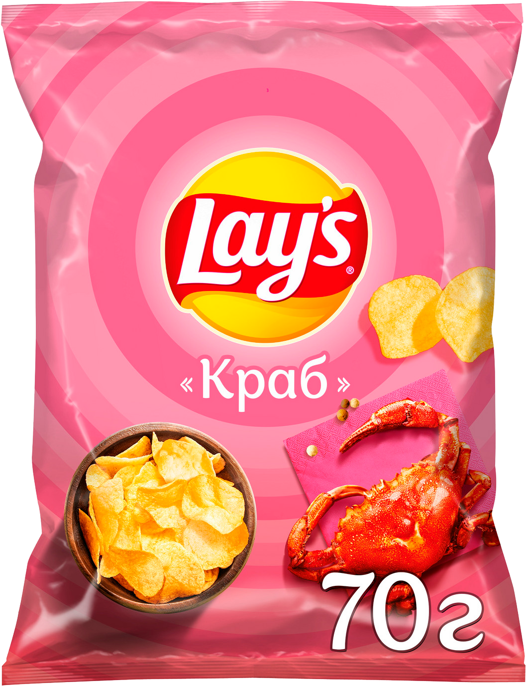 

Чипсы Lays картофельные Краб