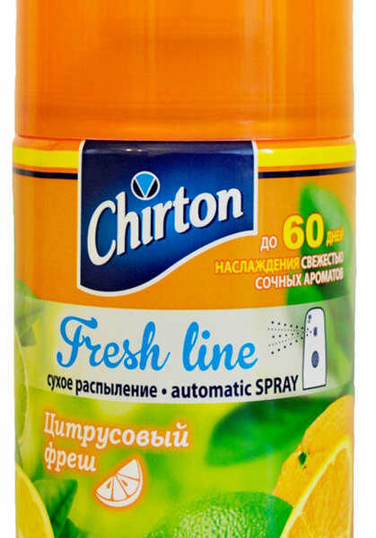 Освежитель воздуха Fresh line (Фреш лайн) Цитрусовый фреш сменный баллон ТМ Chirton (Чиртон)