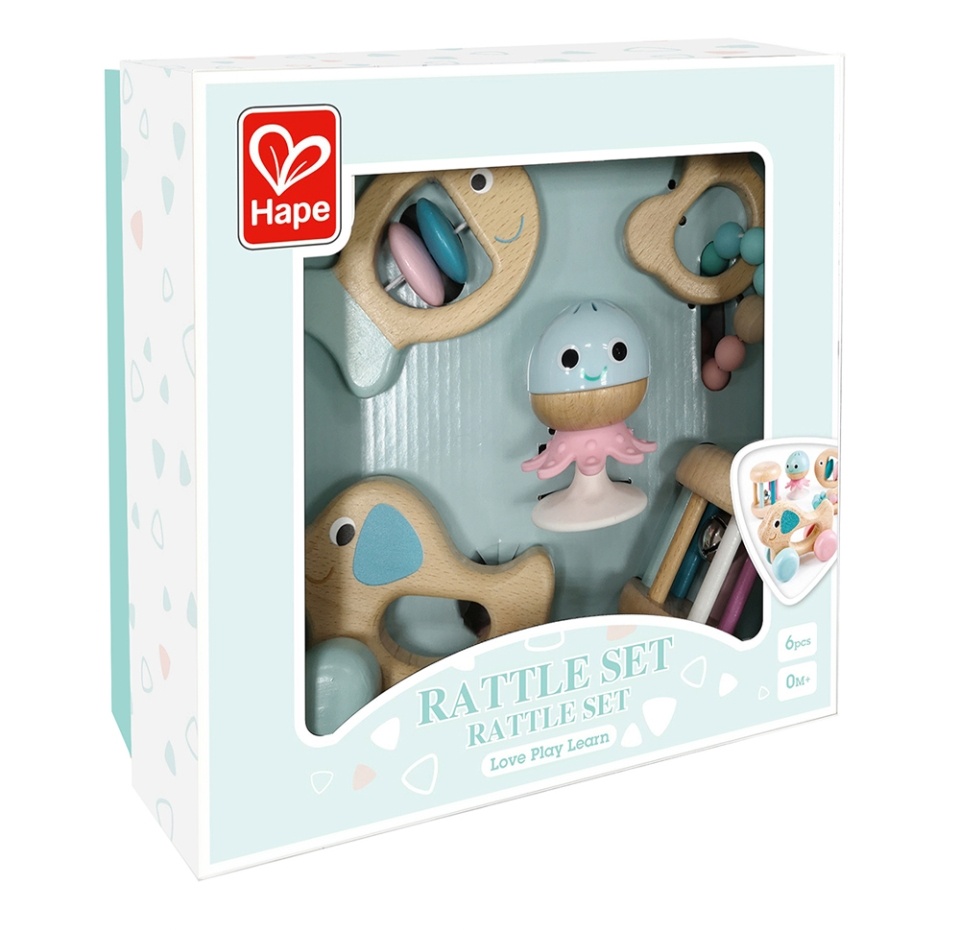 

Набор игрушек-погремушек для малышей подарочный (5 предметов), Hape, Китай