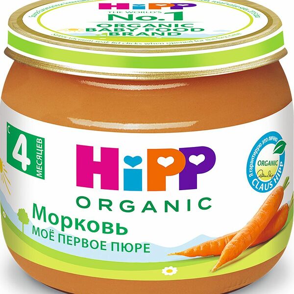 Овощное пюре Hipp Мое первое пюре морковь, с 4 месяцев