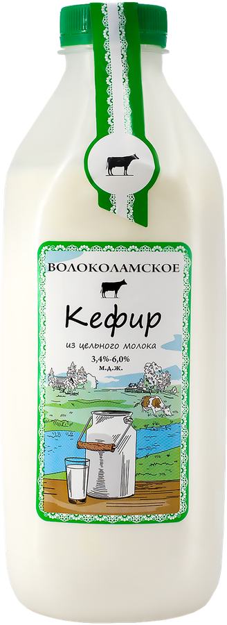 

Кефир ВОЛОКОЛАМСКОЕ 3,4–6%, без змж, 950 мл