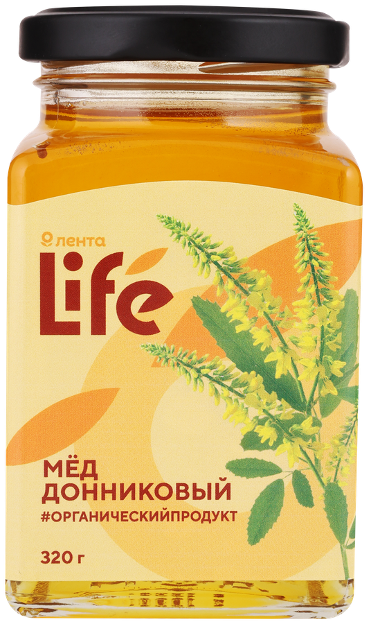 

Мед цветочный ЛЕНТА LIFE натуральный, донниковый