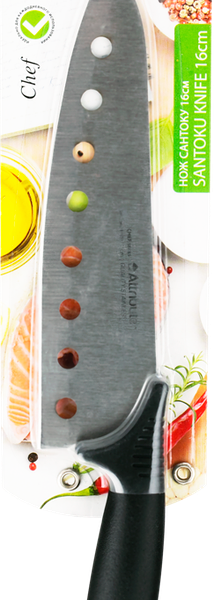 Нож поварской ATTRIBUTE Сантоку Chef 16см