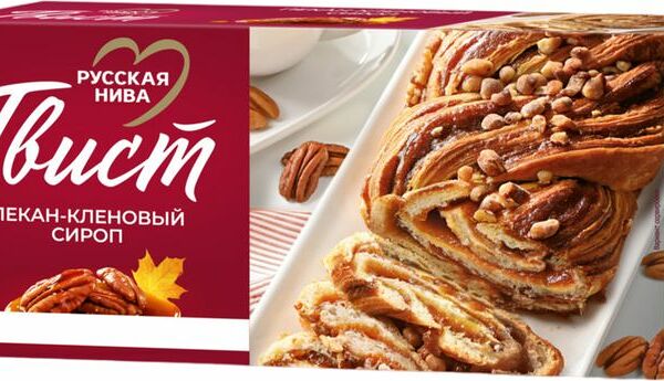 Рулет Русская нива Твист Пекан-кленовый сироп слоеный