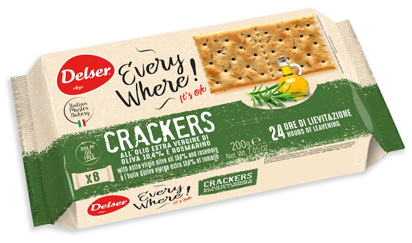 Крекеры с розмарином и оливковым маслом, Delser, 200г