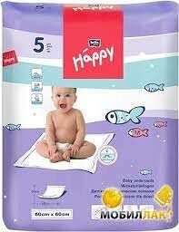 Bella Baby Happy Пеленки гигиенические для детей 60*60 см 5 шт