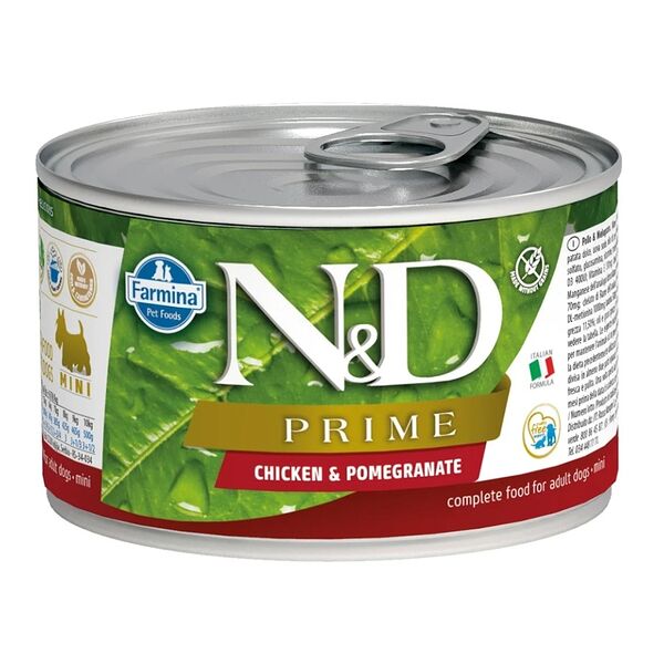 Корм влажный для собак N&d прайм, курица и гранат мини, 140 г, Республика Сербия