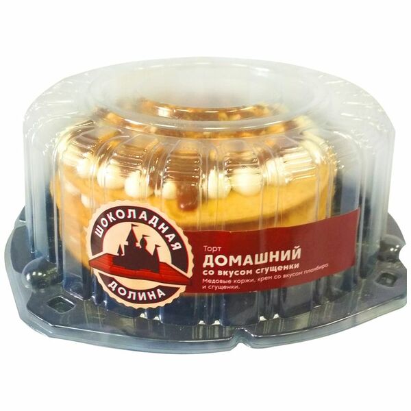 Торт Шоколадная Долина Домашний бисквитный со вкусом сгущёнки, 500г