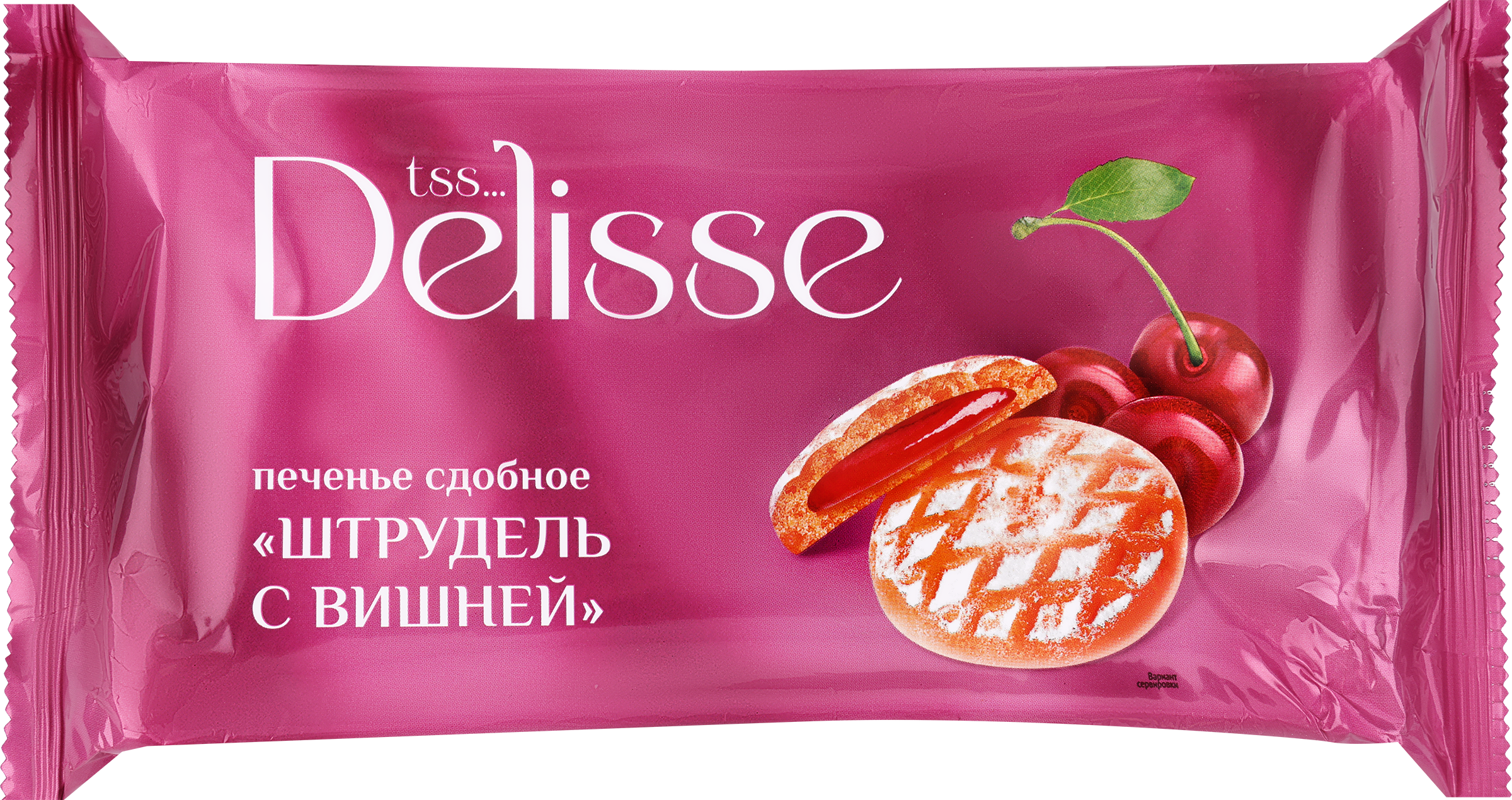 

Печенье сдобное Delisse Штрудель с вишней, 255 г