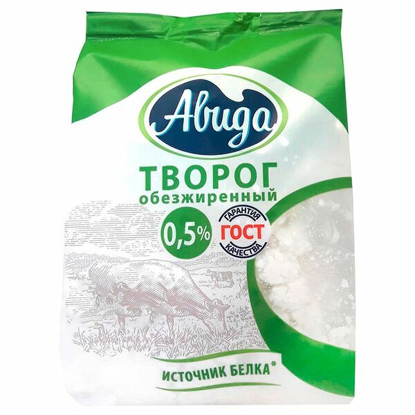 Творог Авида обезжиренный 0.5%, 300 г