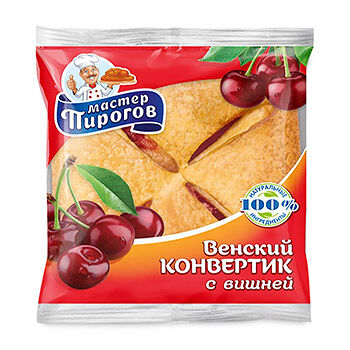Слойка Мастер пирогов Венский конвертик с вишней