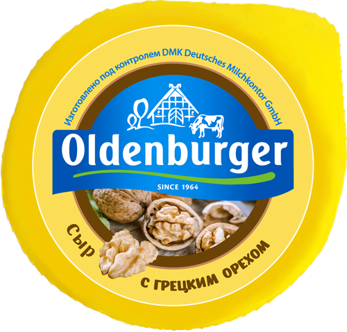 

Сыр полутвердый Oldenburger с грецким орехом 50% 350 г