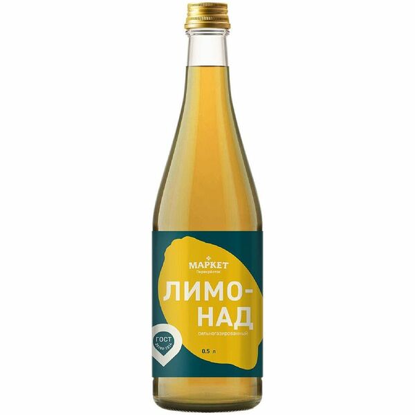 Напиток Лимонад безалкогольный газированный Маркет Перекрёсток, 500мл
