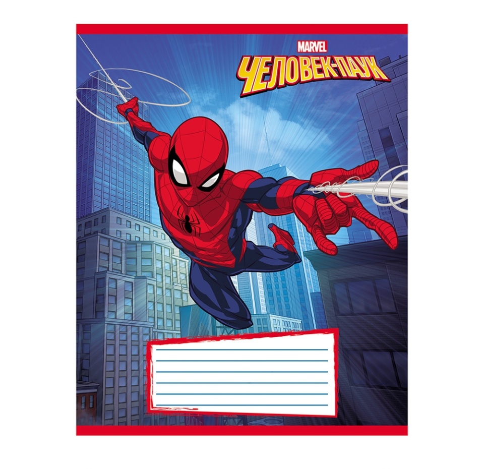 

Тетрадь в клетку серия Marvel и Disney, Hatber, 12 листов А5, Россия