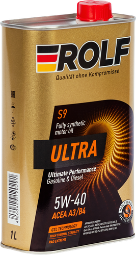 

Масло моторное ROLF ULTRA SAE 5W–40 ACEA A3/B4 API SP, Арт. 323104, 1л