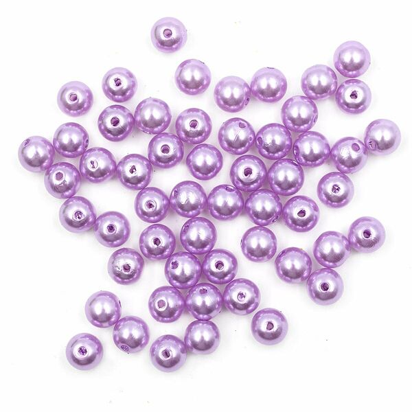 Бусины круглые, пластик, 10мм, 25гр Astra&Craft(017 NL сиреневый)