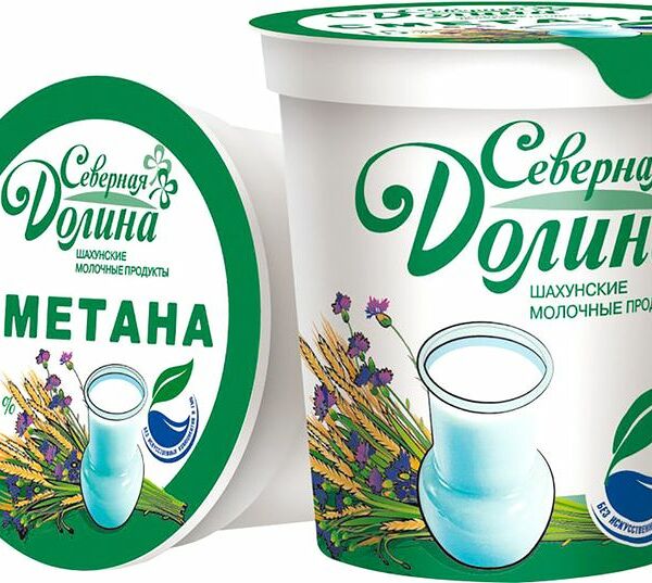 Сметана Северная Долина 15%