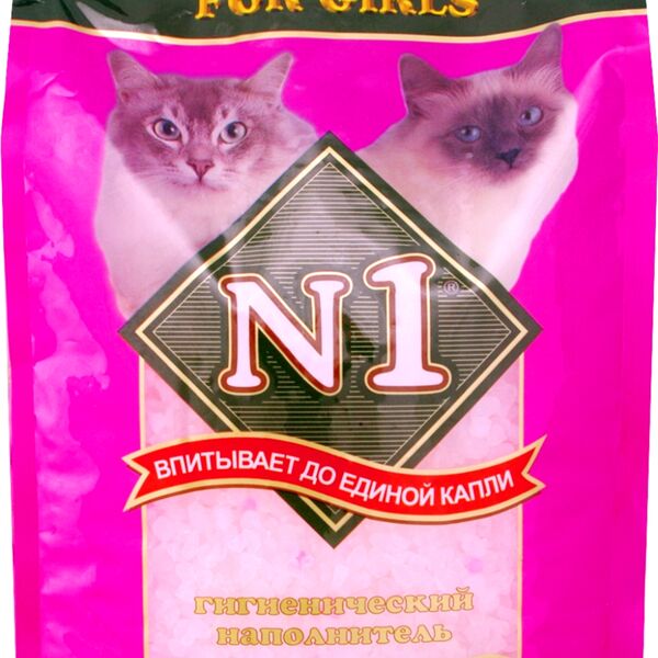 №1 Crystals for girls наполнитель силикагелевый впитывающий 2 кг.