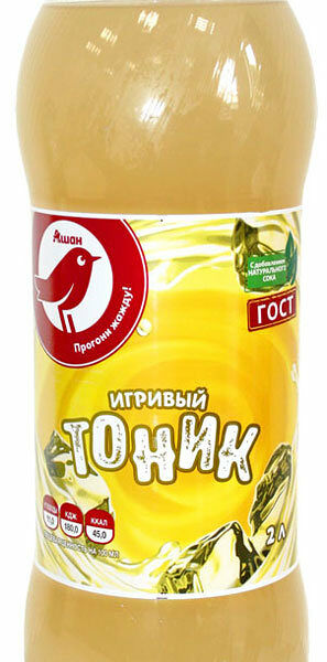 Напиток сильногазированный АШАН Красная птица Тоник безалкогольный