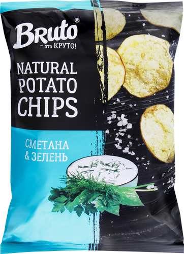 

Чипсы картофельные Bruto Сметана и зелень 130 г