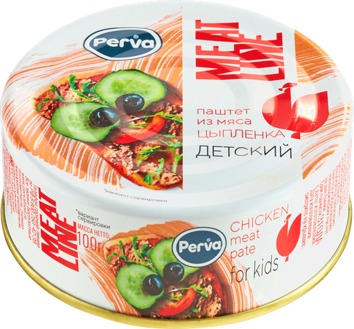 

Паштет Perva Meat Line с мясом цыпленка 100 г