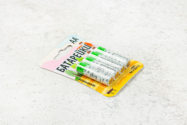 Батарейки щелочные АА, 4 шт