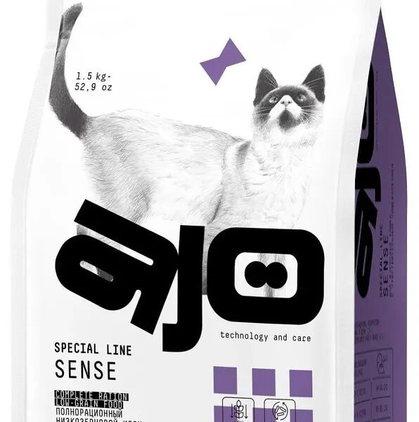 Корм сухой полнорационный Ajo Special Line с олениной для кошек с чувствительным пищеварением 1,5 кг