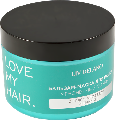 

Бальзам-маска для волос LIV DELANO Мгновенный объем с гелем алоэ вера и цинком 500 мл