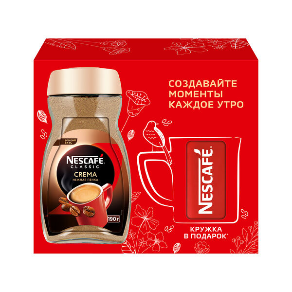 Кофе растворимый Nescafe Classic Crema в наборе с кружкой
