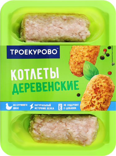 Котлеты куриные ТРОЕКУРОВО Деревенские, 400г