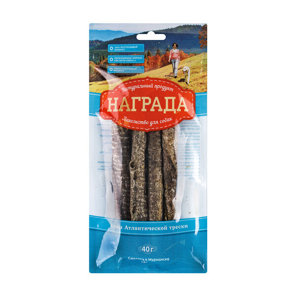 Лакомство для собак Кожа Атлантической трески