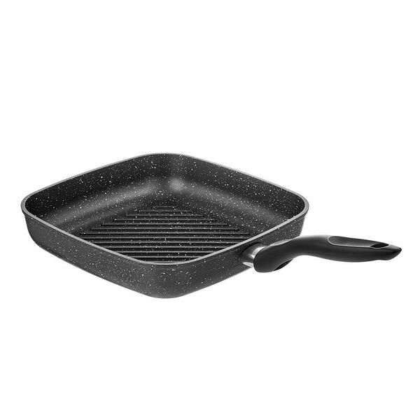 Сковорода гриль Vari Классическая 26см каменная, квадратная, литой алюминий EVKB-36126