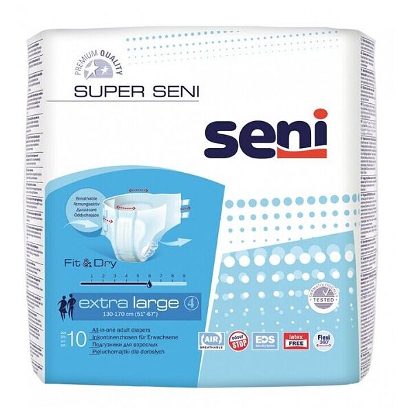 Подгузники Super seni 10 шт размер Extra Large для взрослых