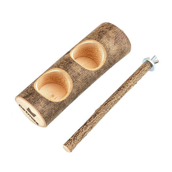 Кормушка для птиц навесная в клетку и жердочка 19см