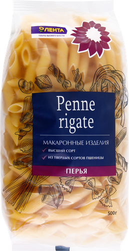 

Макароны Лента перья ребристые