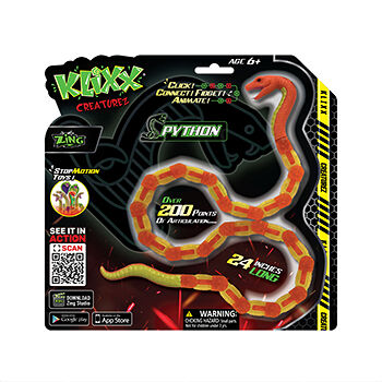 Игрушка-антистресс Klixx Creaturez Питон желтый