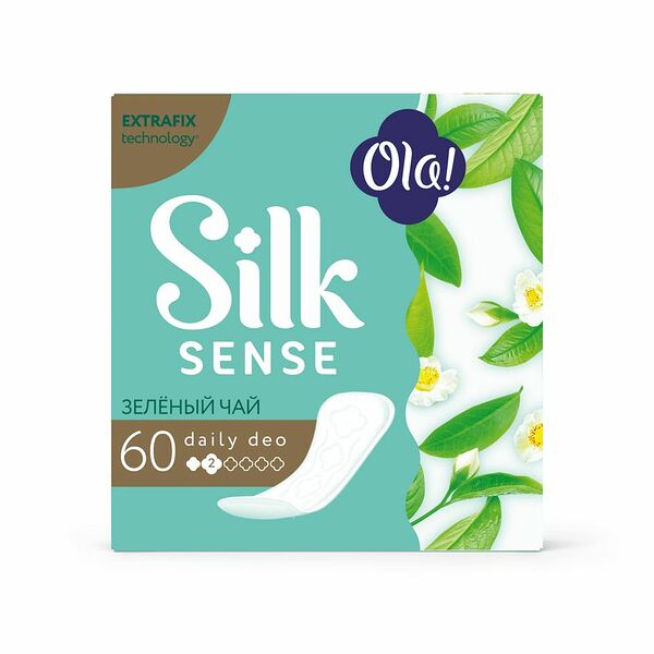 Прокладки ежедневные Ola! Silk Sense Daily Deo Зеленый чай 60 шт.