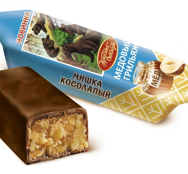 Конфеты Красный Октябрь Мишка косолапый медовый грильяж вес.